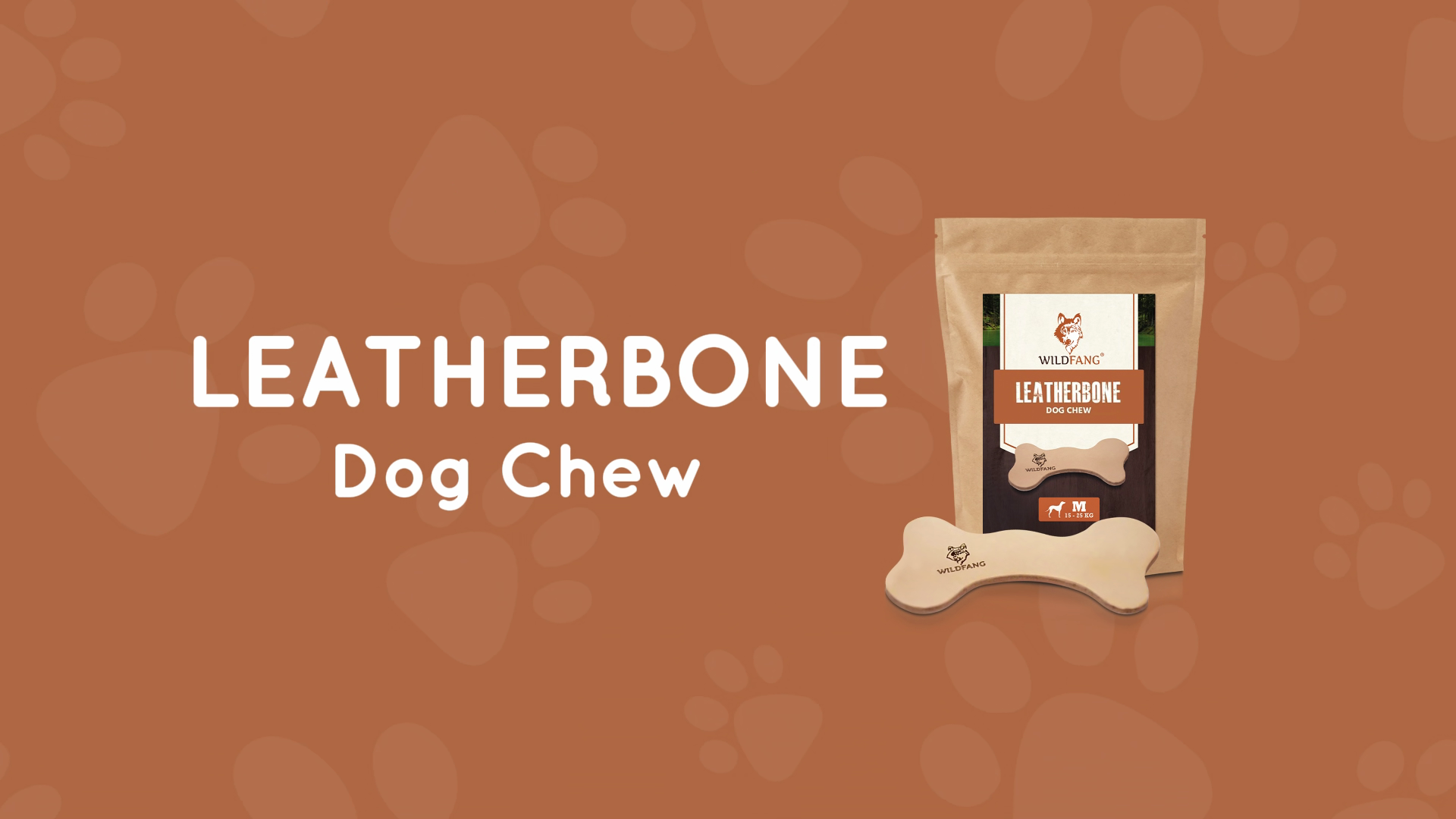 Leather bone dog chew